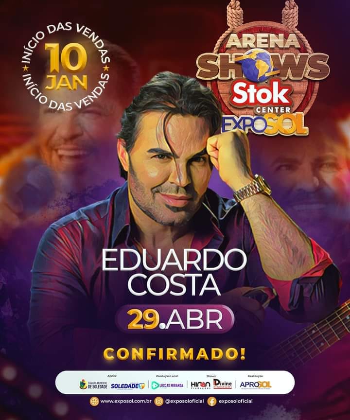 Oasis Tickets - SHOW EDUARDO COSTA